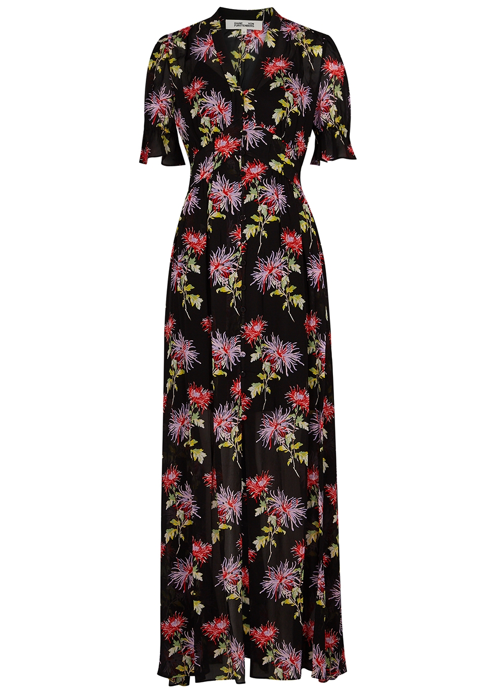 Erica floral-print chiffon maxi dress