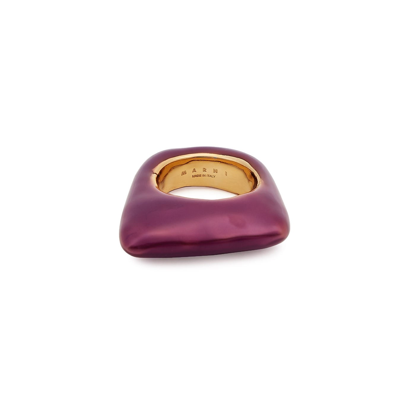 Marni Purple Trapeze Enamel Ring - Fuchsia - S