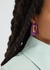 Trapeze purple enamel earrings - Marni