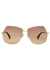 Jewel gold-tone oversized sunglasses - Max Mara