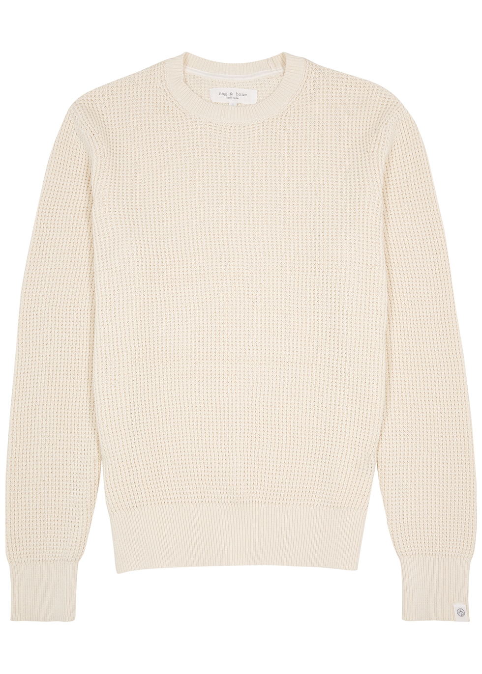 rag & bone Cream waffle-knit cotton jumper - Harvey Nichols