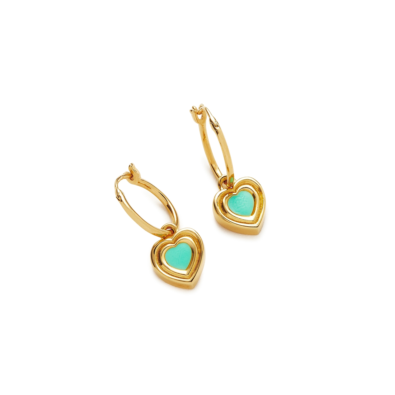 Missoma Good Vibes 18kt Gold-plated Hoop Earrings - Turquoise - One Size