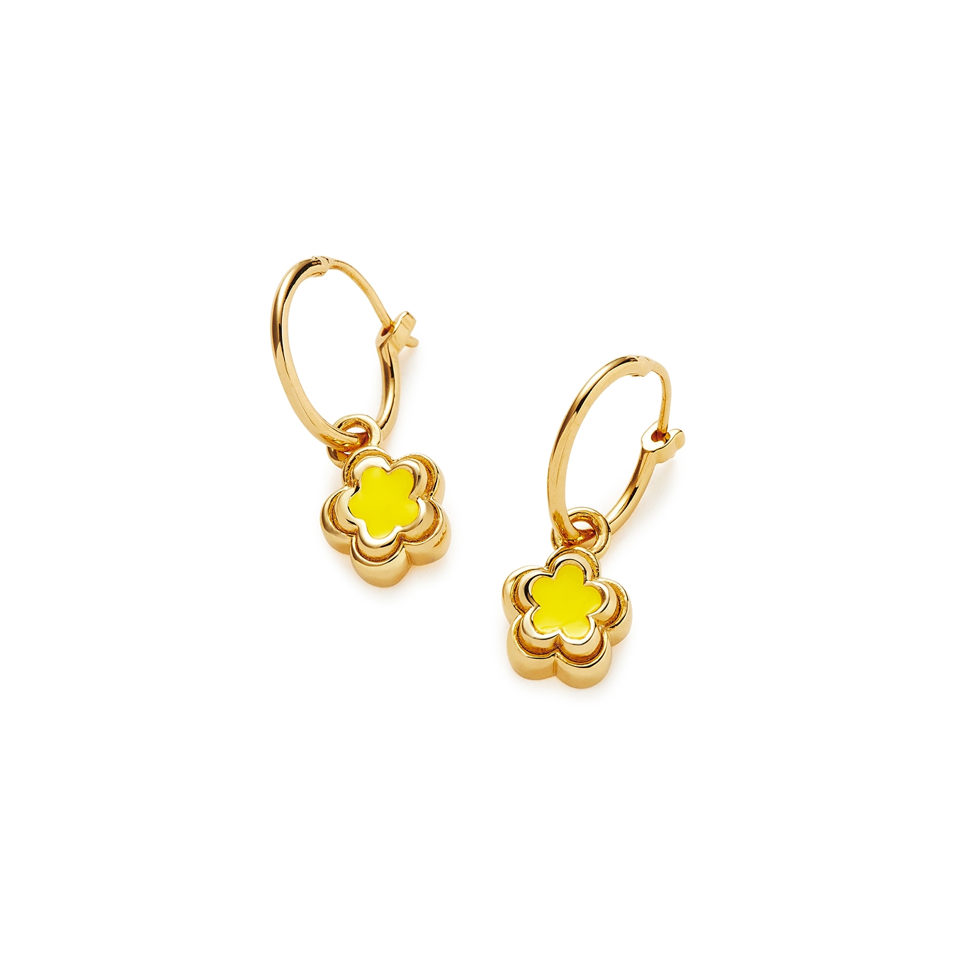 Missoma Good Vibes 18kt Gold-plated Flower Hoop Earrings - Yellow - One Size