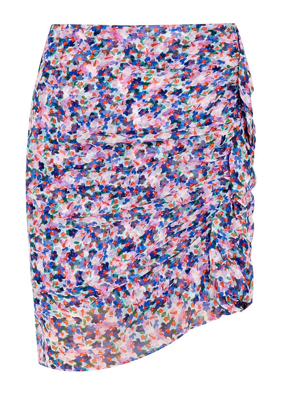Veronica Beard Spencer floral-print silk-chiffon mini skirt - Harvey ...