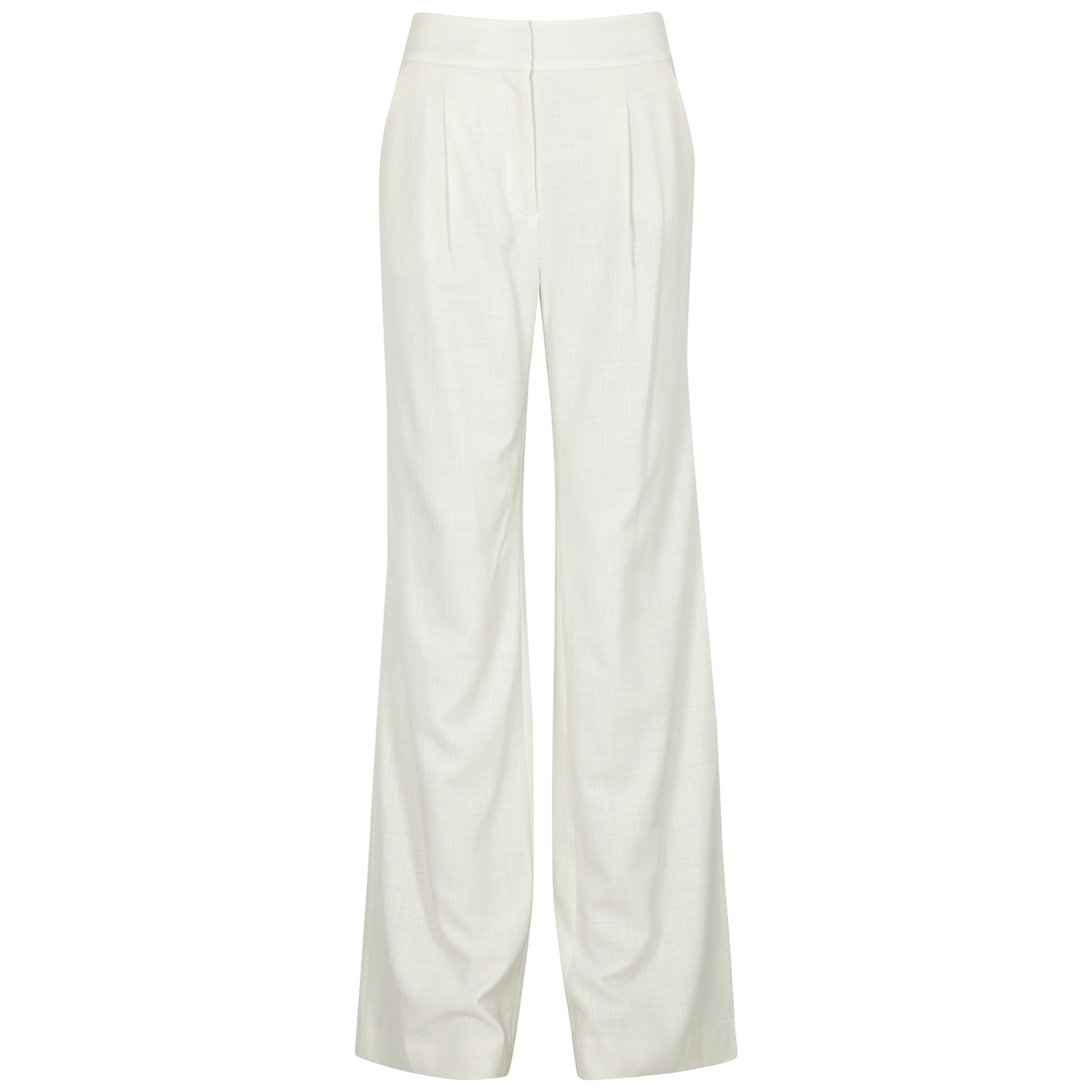 Veronica Beard Robinne Ivory Woven Trousers - Off White - 12