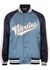 Blue panelled logo satin varsity jacket - Valentino