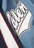 Blue panelled logo satin varsity jacket - Valentino