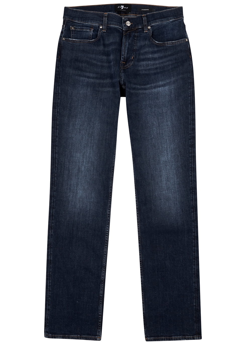 Navy stretch-cotton chinos Harvey Nichols Men Clothing Jeans Stretch Jeans 