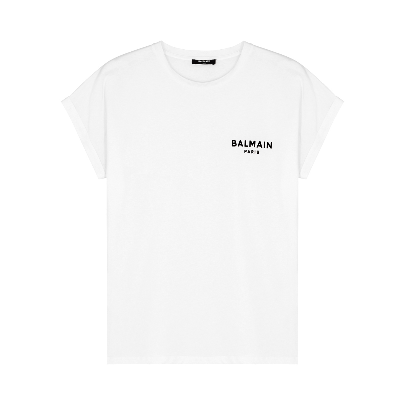 Balmain Logo Cotton T-shirt - White And Black - L