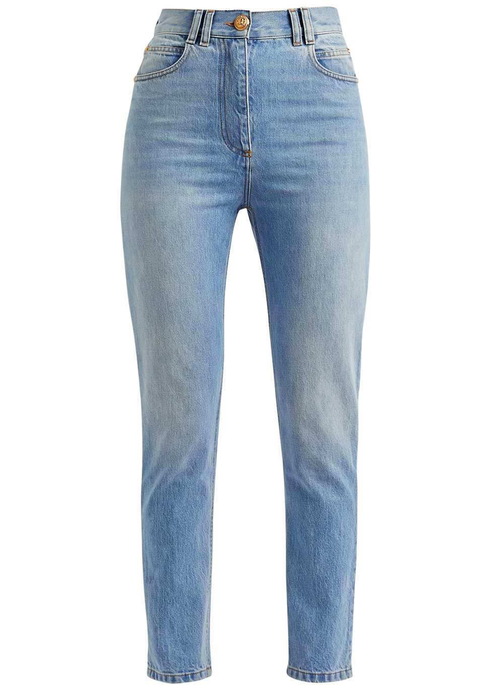 Blue slim-leg jeans