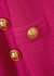 Fuchsia ribbed stretch-knit mini dress - Balmain