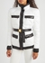 Monochrome belted quilted satin-shell jacket - Balmain