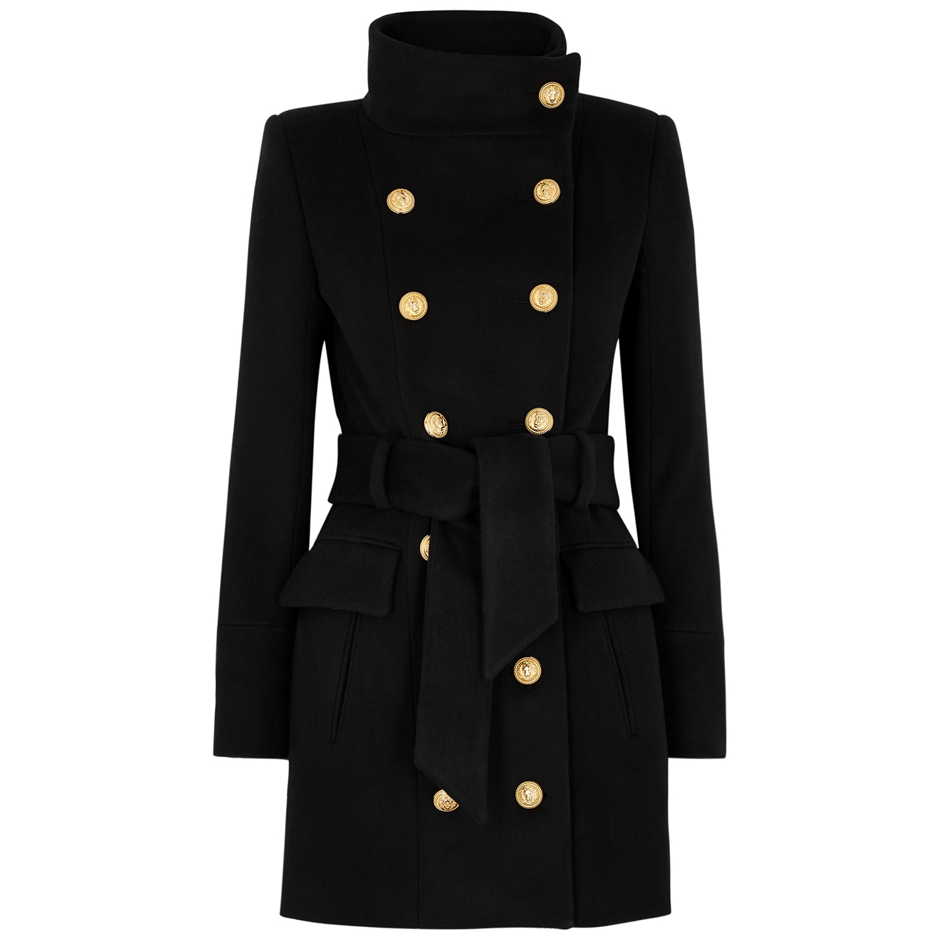 Balmain Wool And Cashmere-blend Coat - Black - 8