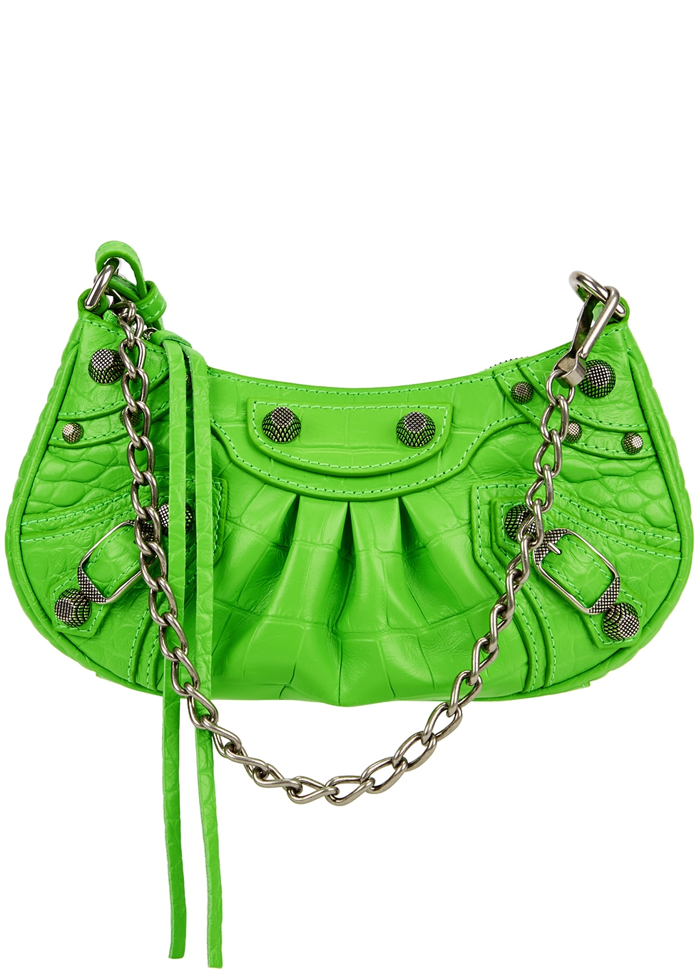 Balenciaga Le Cagole mini green leather cross-body bag - Harvey Nichols