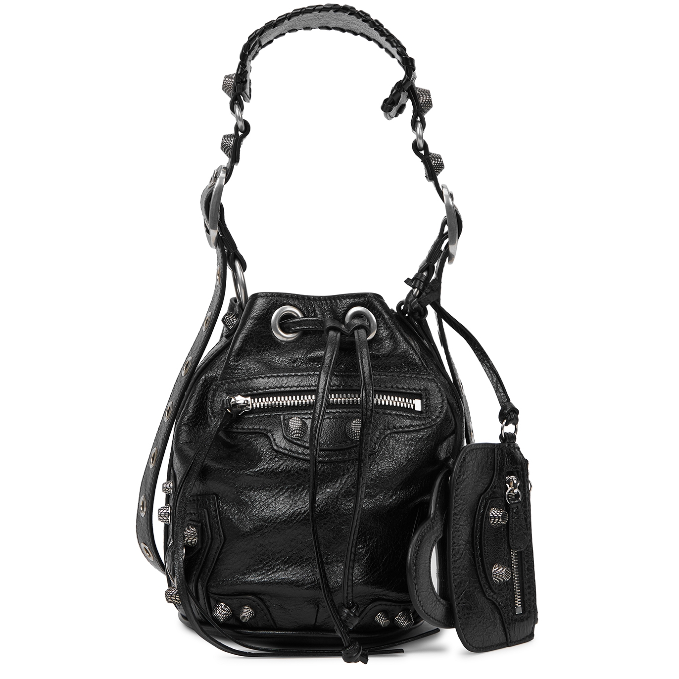 Balenciaga Le Cagole XS Black Leather Bucket Bag