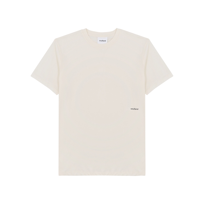 Soulland Coffey Off-white Cotton T-shirt