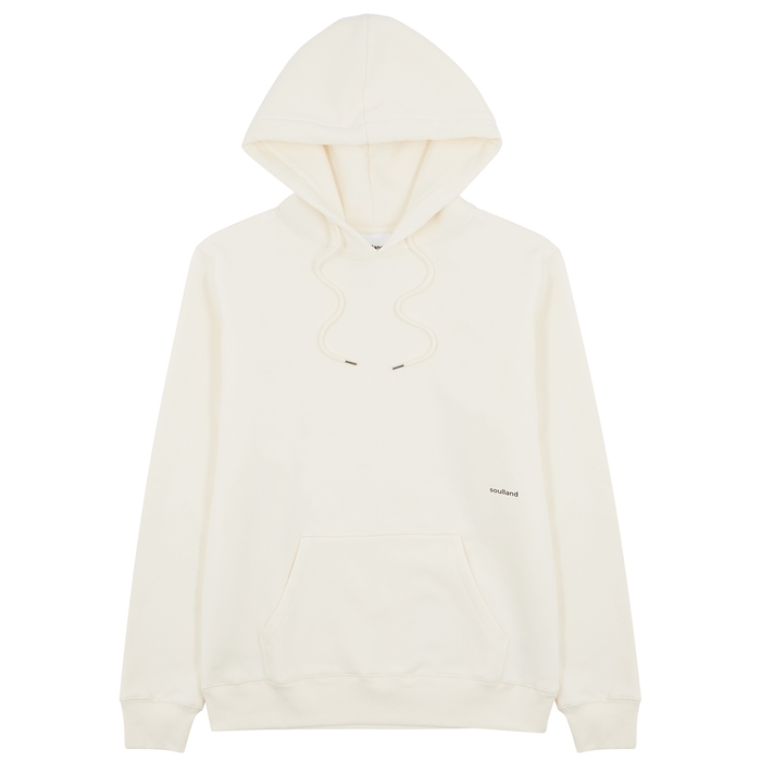 Soulland Wallance Off-white Hooded Jersey Sweatshirt