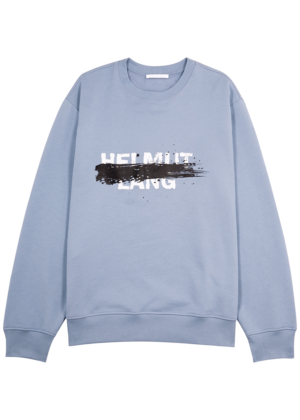 Helmut Lang Stencil blue logo cotton sweatshirt