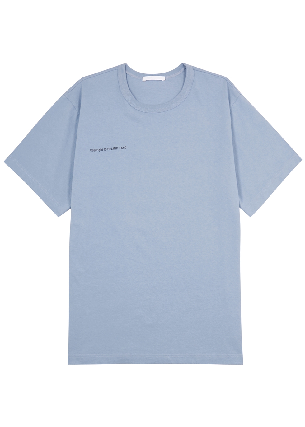 Stencil blue logo cotton T-shirt