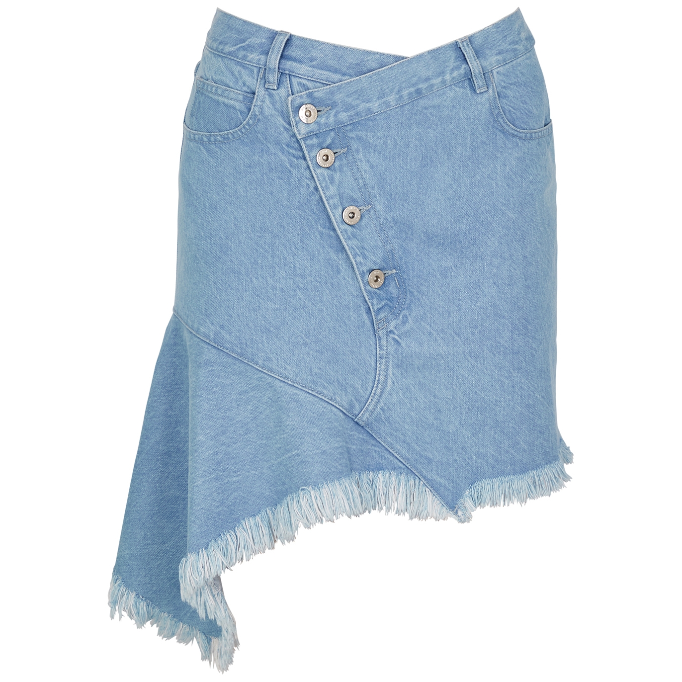 Marques' Almeida Light Blue Asymmetric Denim Mini Skirt - 10