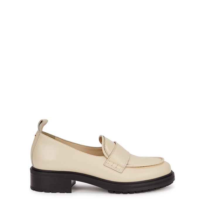 Aeyde Ruth 40 Cream Leather Loafers