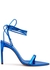 Isabela 105 metallic blue leather sandals - Bettina Vermillon