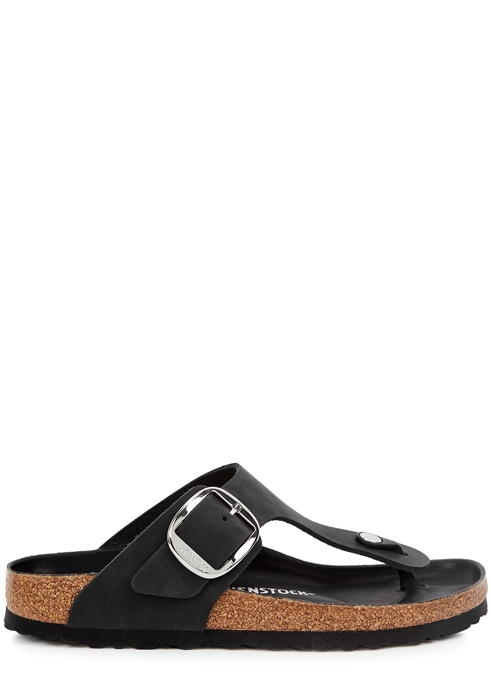 Birkenstock Gizeh black leather thong sandals