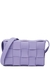 Cassette Intrecciato lilac leather cross-body bag - Bottega Veneta