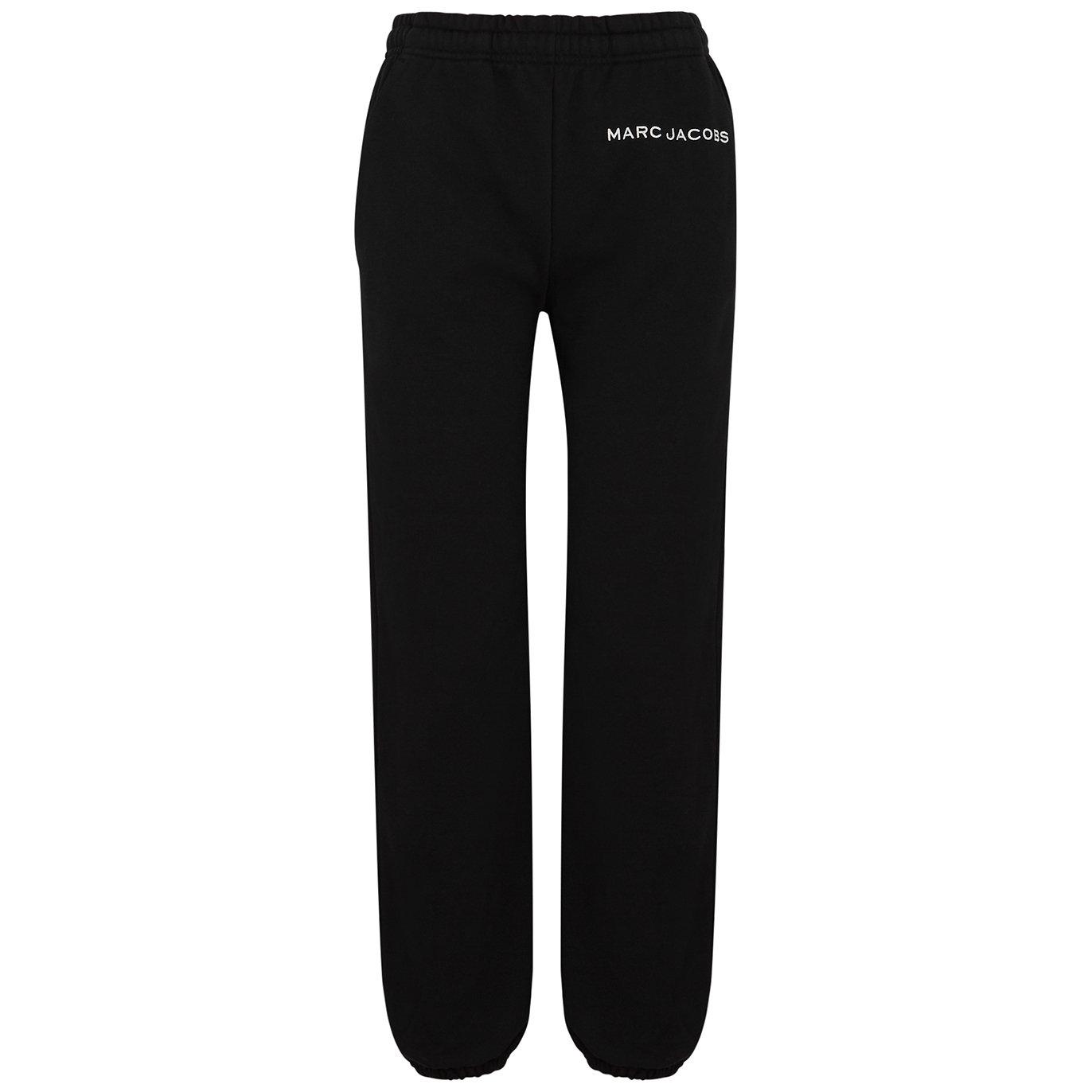 Marc Jacobs The Sweatpants Black Logo Cotton Trousers
