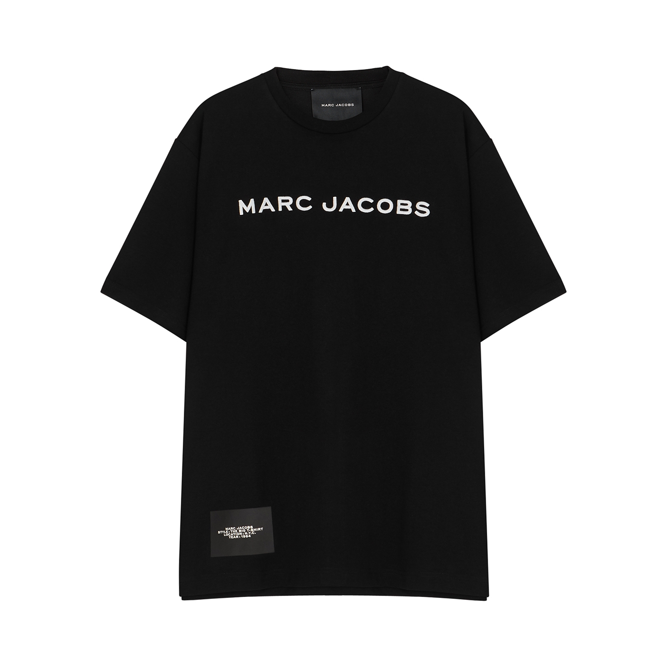 Marc Jacobs The Big T-shirt Black Logo Cotton Top