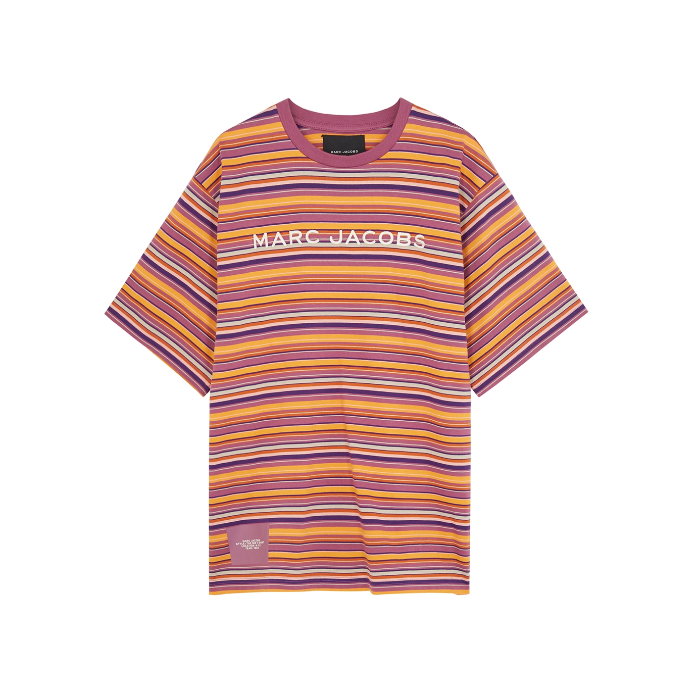 Marc Jacobs The Big T-shirt Striped Logo Cotton Top