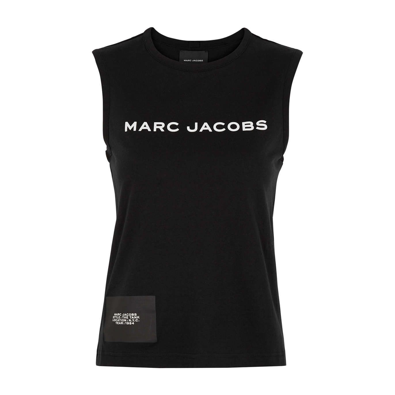 Marc Jacobs The Tank Black Logo Cotton Top