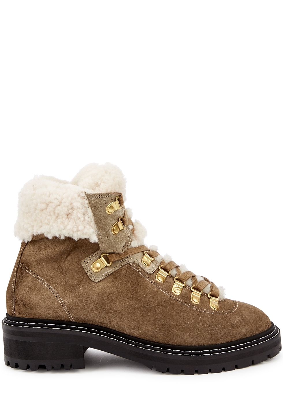 Anonymous Copenhagen Beari faux shearling-lined suede ankle boots ...