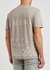 Taupe logo-print cotton T-shirt - Amiri