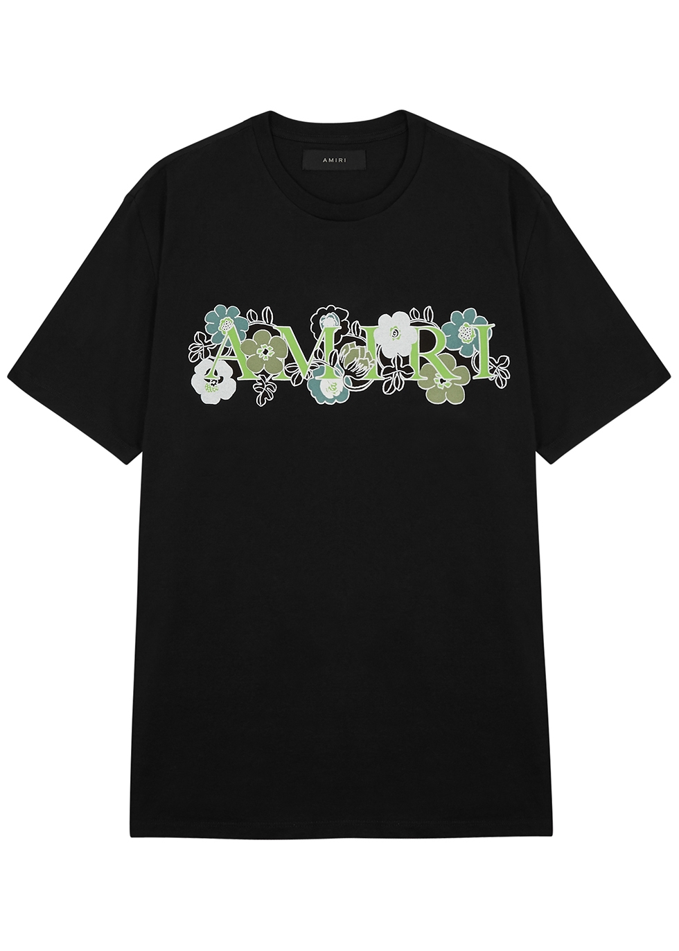 Black logo-print cotton T-shirt