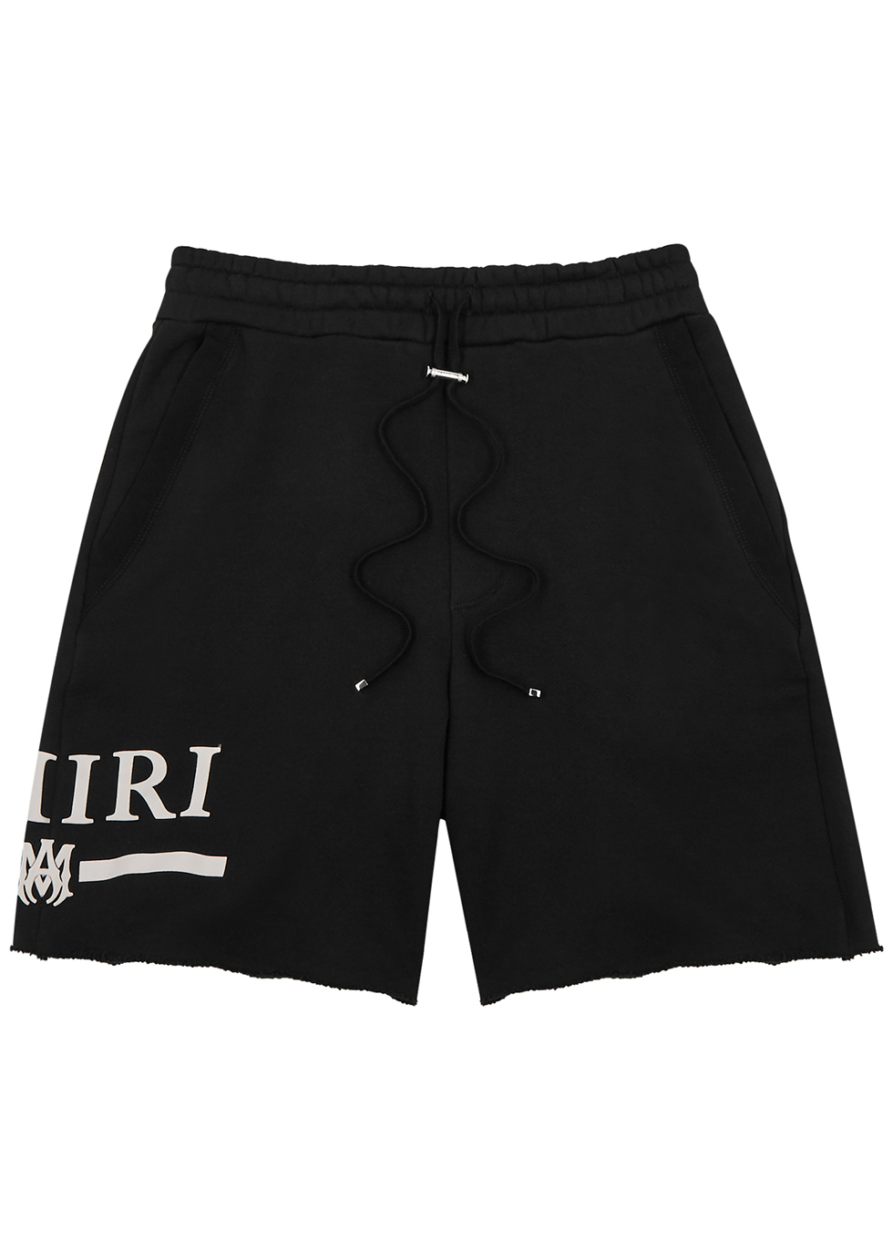 Bar black cotton shorts