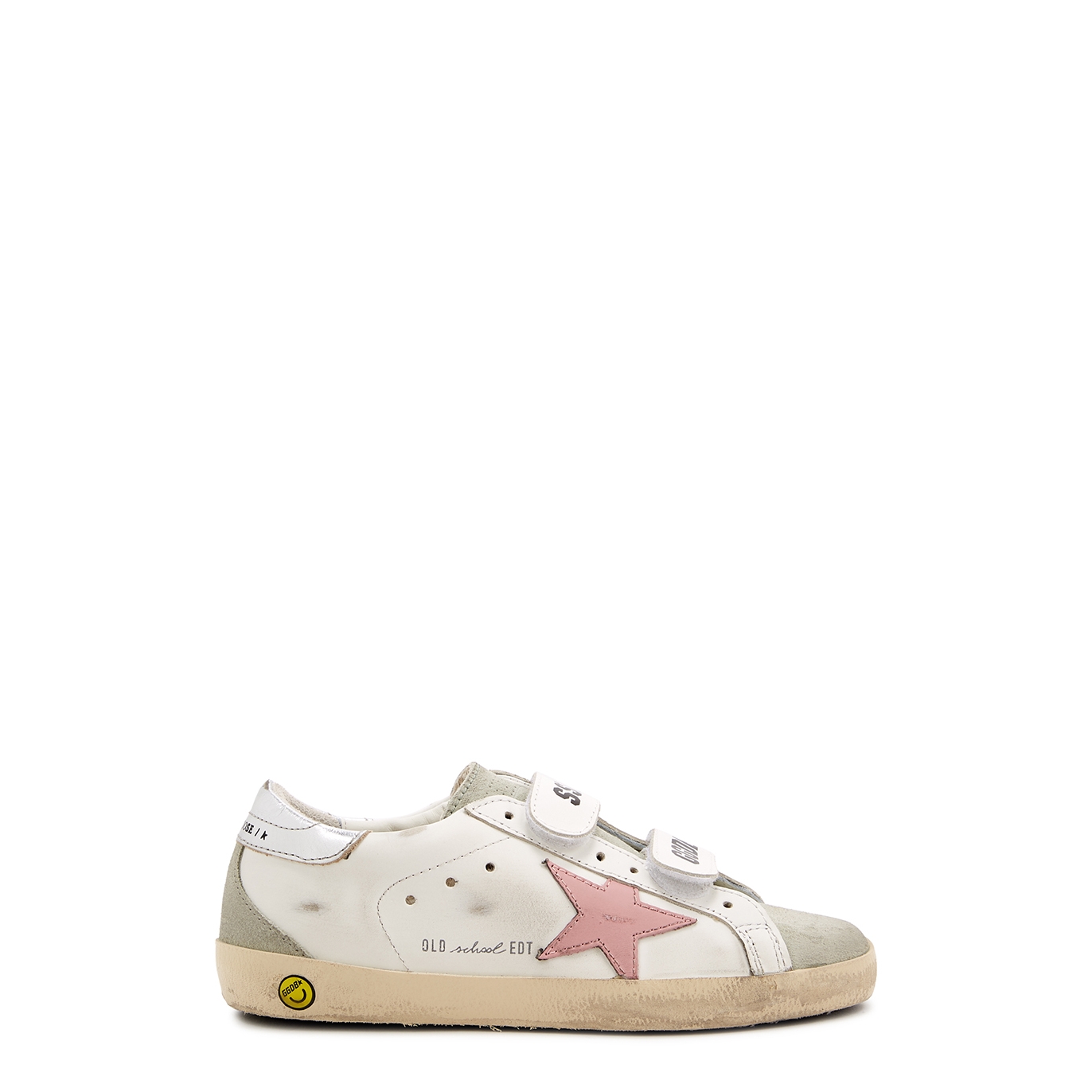 Golden Goose Kids Old School White Leather Sneakers (IT28-IT35) - White & Other - 11 Junior