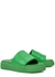 Green logo vegan leather sliders - Ganni