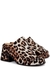 Retro 90 leopard-print satin platform mules - Ganni