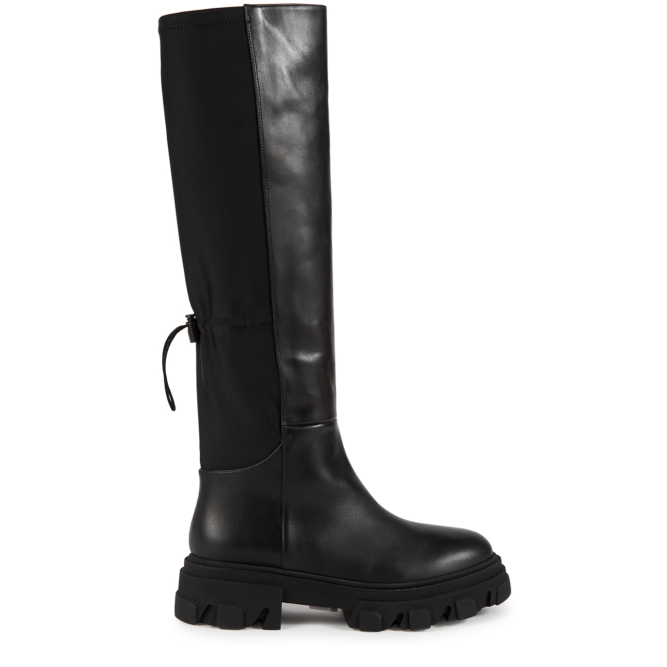 Gia Borghini Black Panelled Leather Knee-high Boots - 7