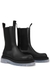 Tire black leather Chelsea boots - Bottega Veneta