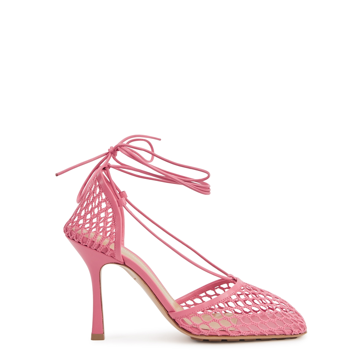 Bottega Veneta Stretch 90 Light Pink Mesh Sandals - 4