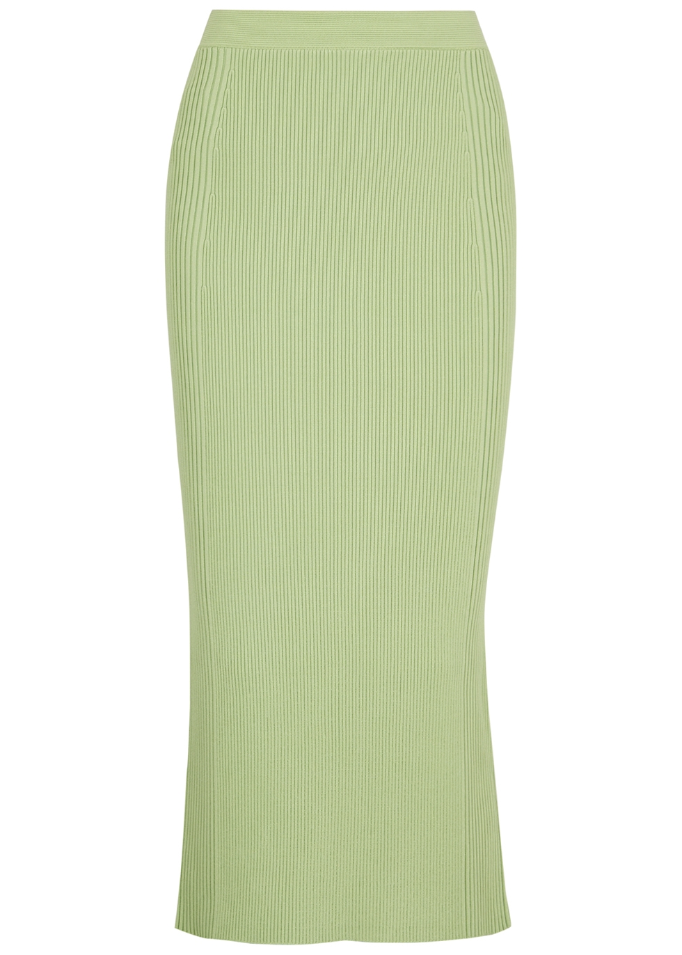 Jonathan Simkhai Brooklyn green ribbed-knit midi skirt - Harvey Nichols