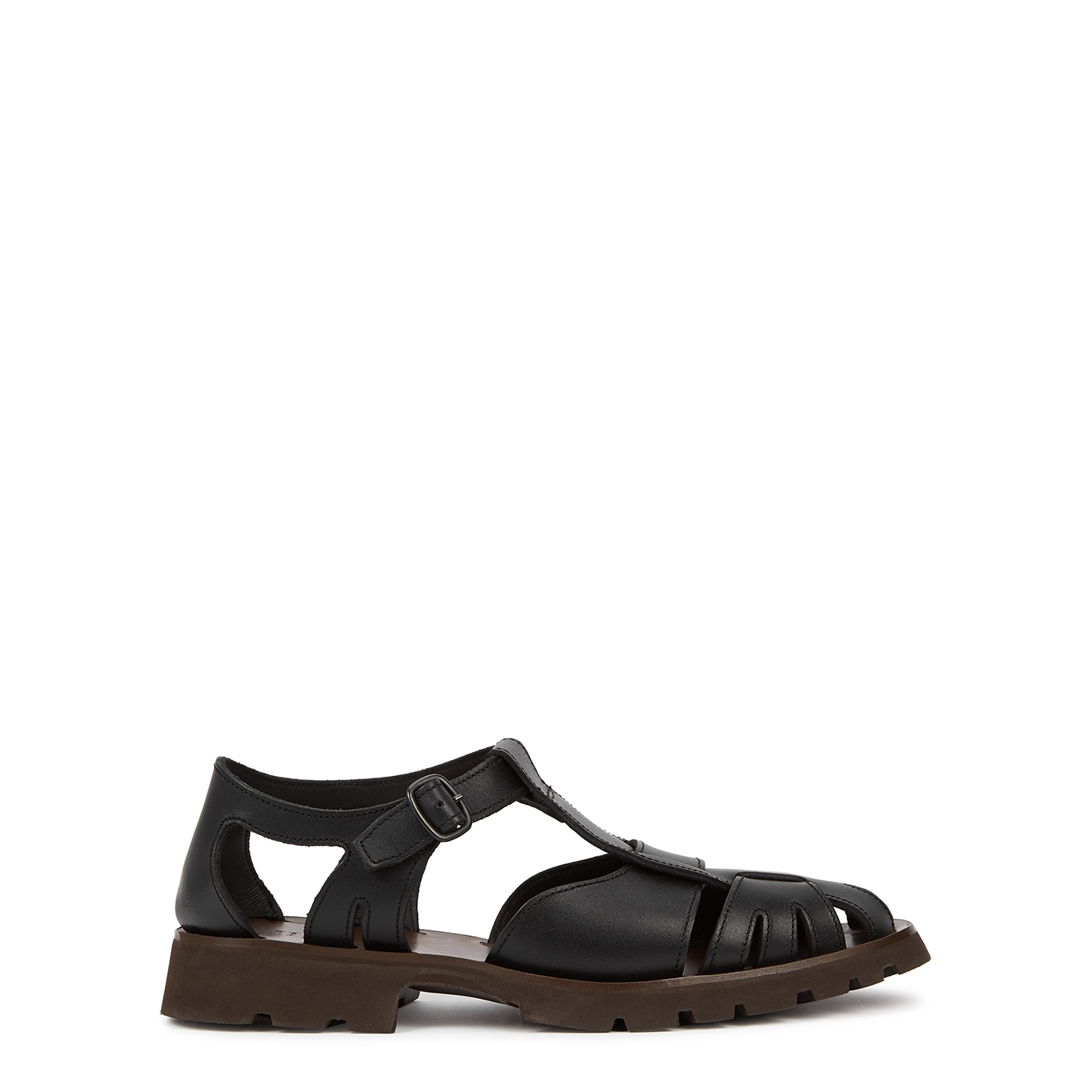 Hereu Pesca Sport Black Leather Sandals - 7