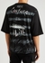 Black printed cotton T-shirt - Balmain