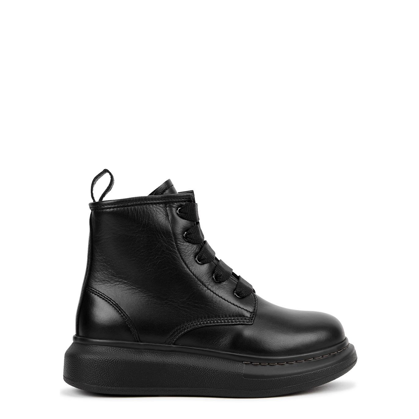 Alexander McQueen Kids Black Leather Boots - 1 Kids
