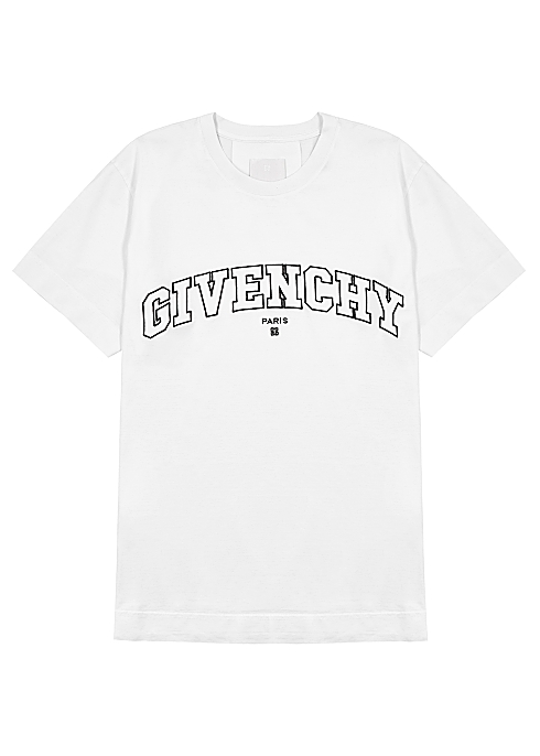 Givenchy College white logo cotton T-shirt - Harvey Nichols