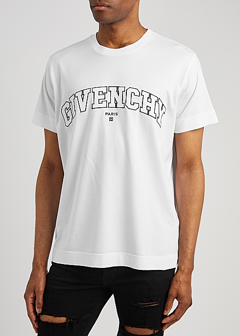 Givenchy College white logo cotton T-shirt - Harvey Nichols