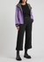 Black wide-leg cotton-twill trousers - Moncler