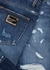 Blue distressed straight-leg jeans - Dolce & Gabbana
